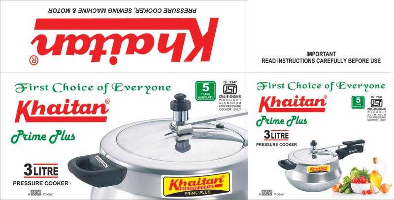 Khaitan Prime Plus 3 L Aluminium Without Induction Base Pressure