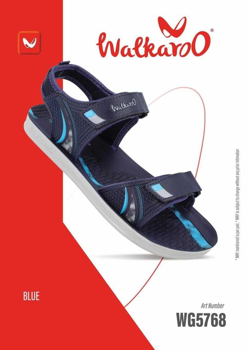 WALKAROO WG5768 Synthetic Smart Casual Casual Sandal Blue 10 UK