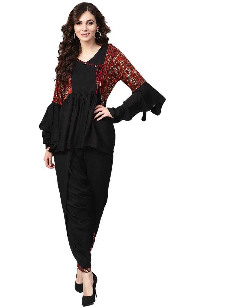 Short kurti with cheap dhoti salwar