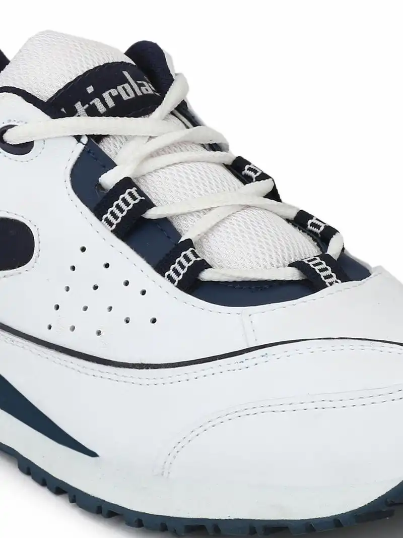 Hirolas HRO1887 Faux Leather Sports Wear Running Shoes White 6
