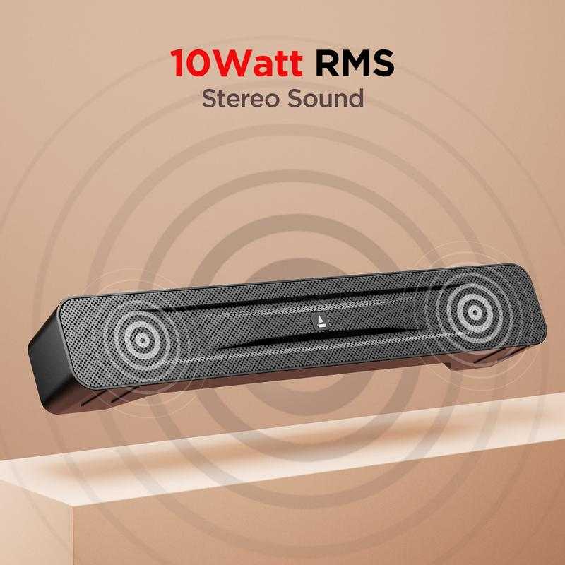 Boat Aavante Bar 503 10 W Pitch Black Stereo Wireless Soundbar