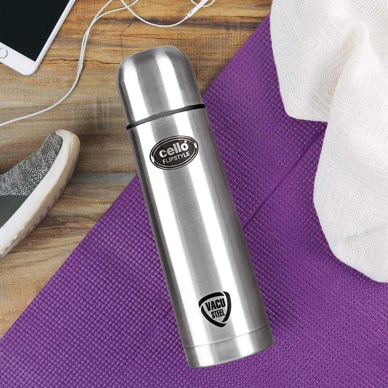 Cello Flip Style Stainless Steel Vacuum Flask 1000 ml Set Of 20