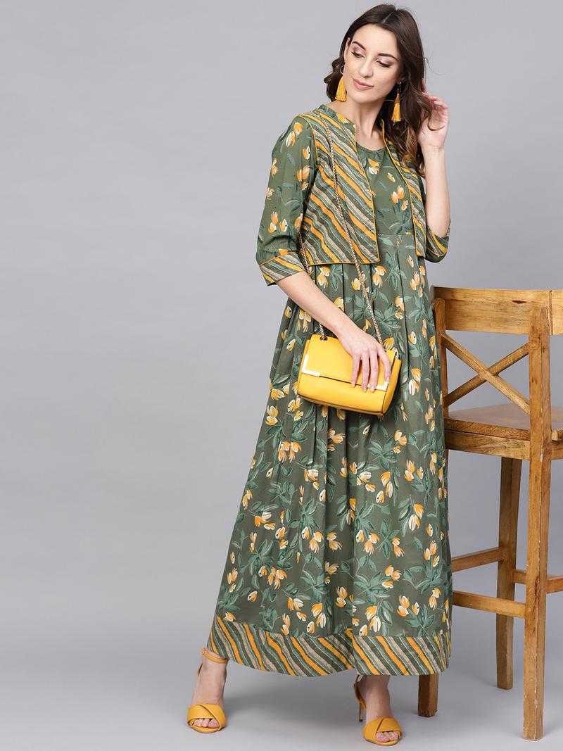 Aks green best sale maxi dress