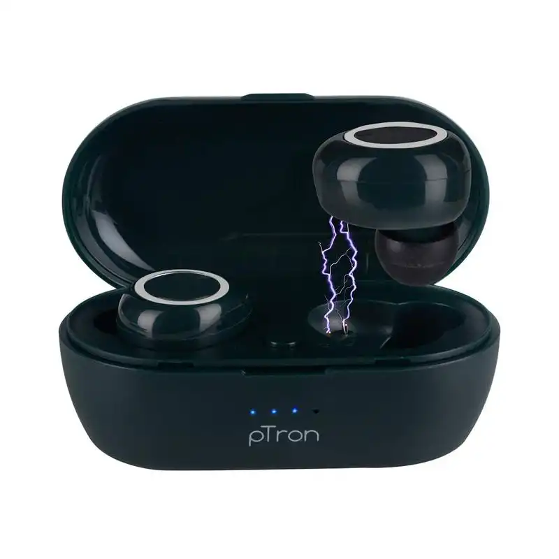 Ptron Bassbuds Wireless Bluetooth In the Ear Green Udaan