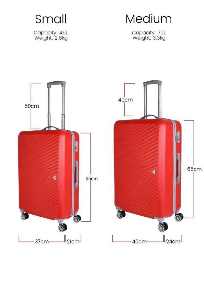 Zexon Hard Body Suitcase and Trolley Bag Set of 2 Black Blue