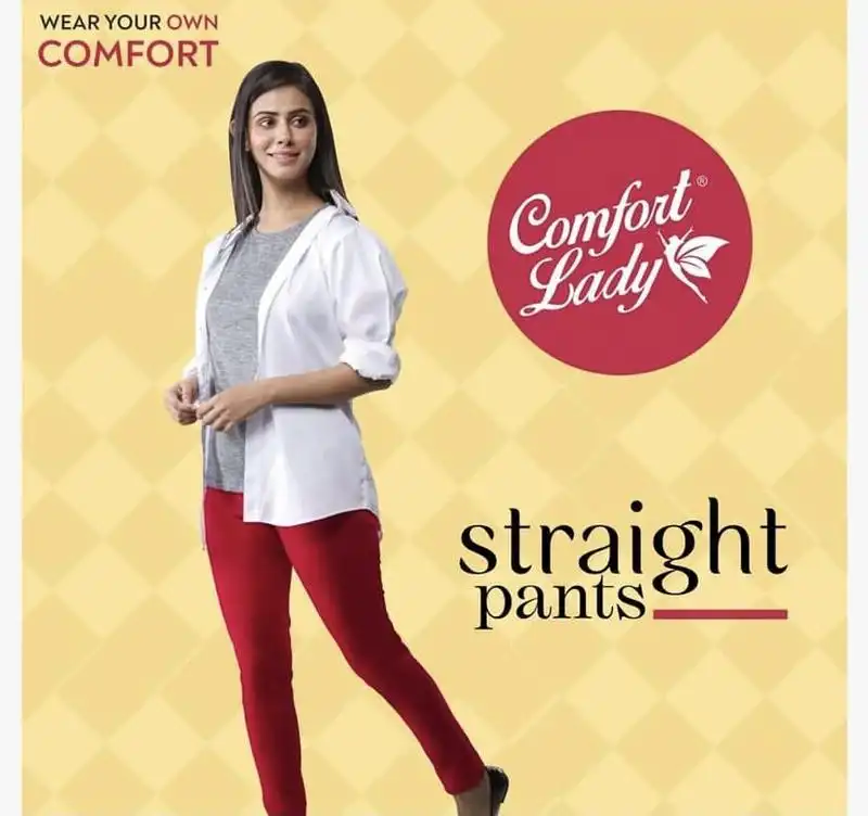 Comfort lady Hosiery Regular Fit Plain / Solid Regular Pants for Women