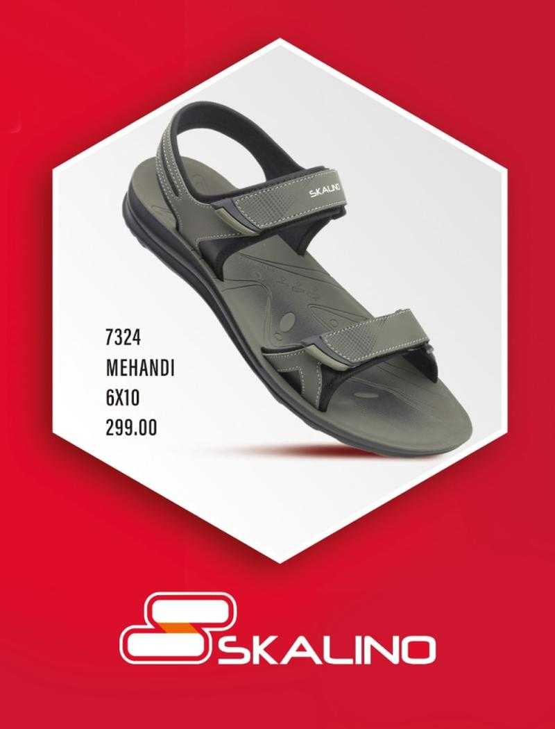 VKC S7324 6X10 MEHINDI Faux Leather Smart Casual Slip on Sandals
