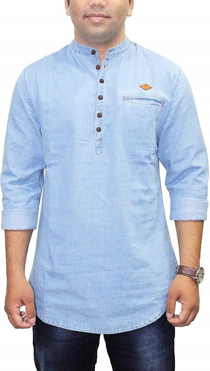 Denim kurta new arrivals shirt
