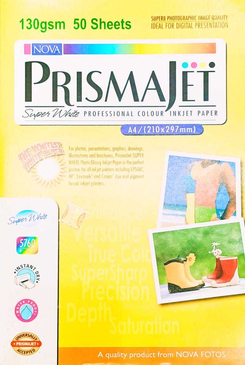 Nova PRISMAJET glossy Photo Paper 130gsm A4 SIZE 50 Sheet Udaan