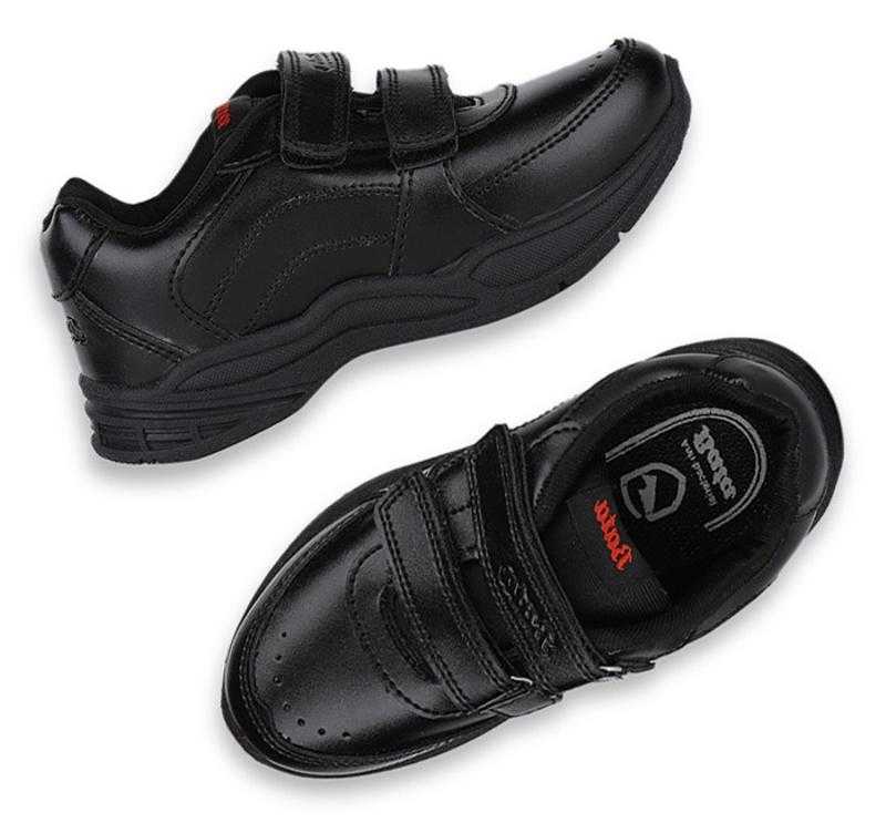 Bata 851 6516 6X10 BLACK 8 GOLA VELCRO SCHOOL SHOE S Faux