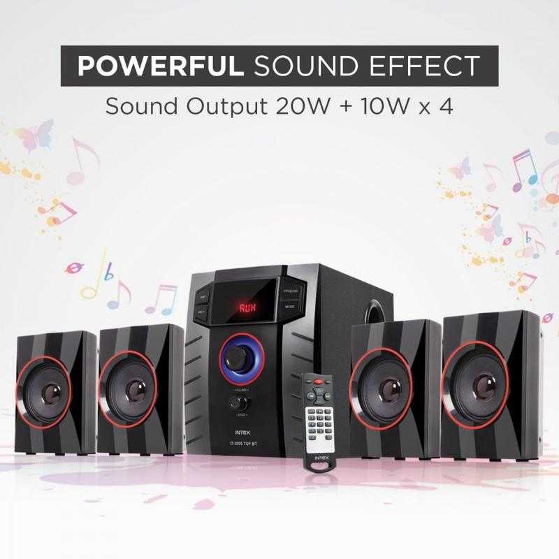 Intex Chord 3005 TUFB 60 W Black 4.1 Channel Wired Wireless Home