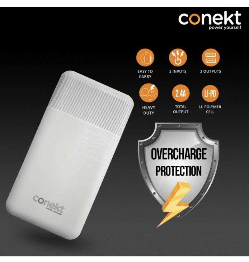 Conekt Zeal Swift 10000 mAh Power Bank Black White Udaan
