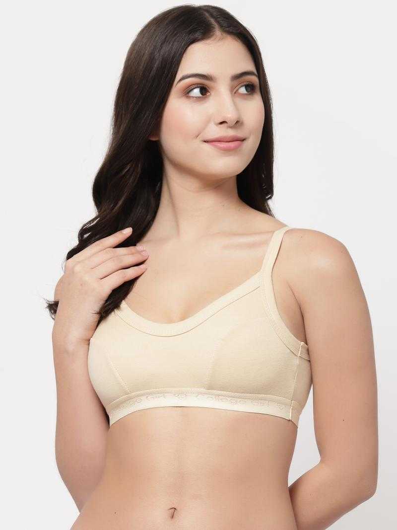 College Girl Hosiery Solid Non Padded Sports Bra for Women
