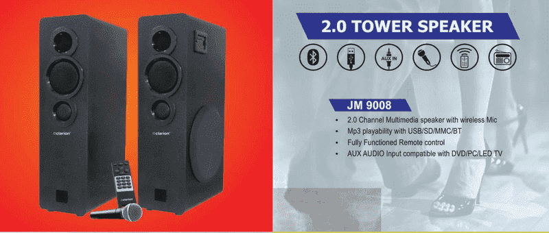 Clarion 2.0 outlet multimedia speaker