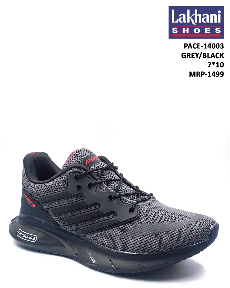 lakhani Pace 14003 Mesh Sports Wear Running Shoes Gray 7 Uk 41