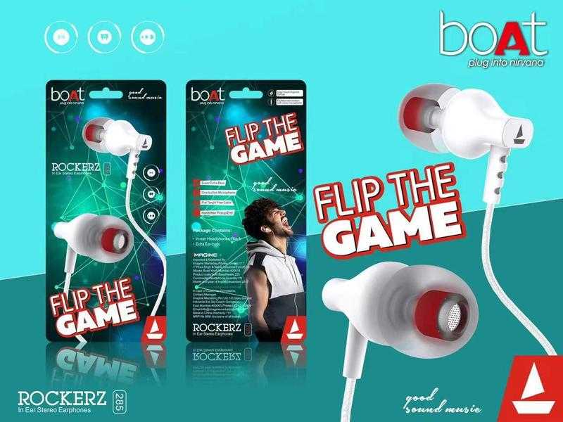 Boat Rockerz 285 Wired In the Ear With mic Yes White Udaan