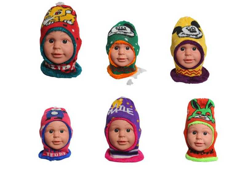 OJOUS Wool Embroidered Monkey Cap Kids Set Of 12, F8