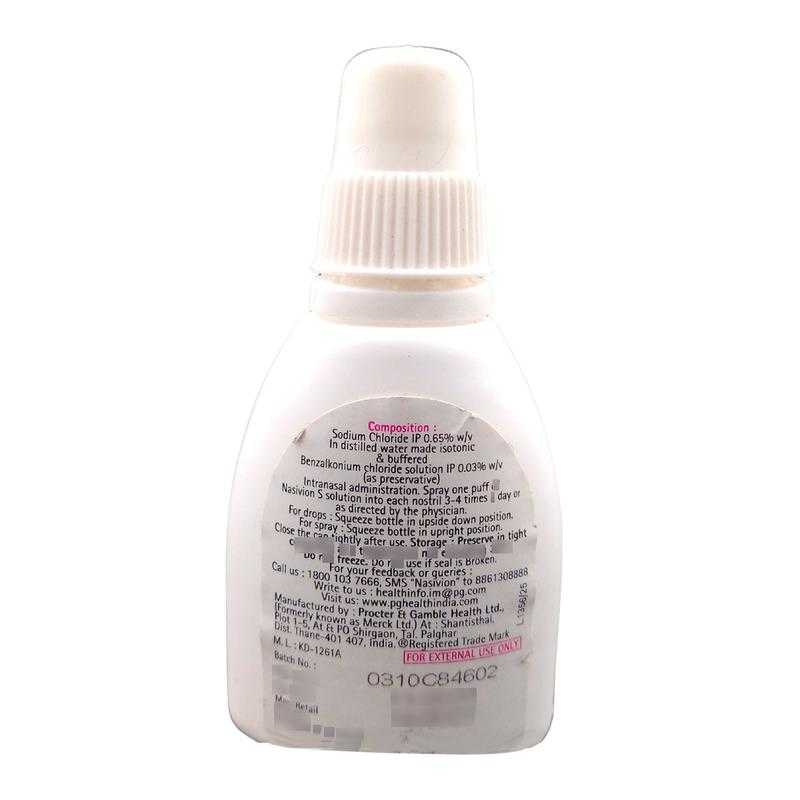 Nasivion outlet saline drops