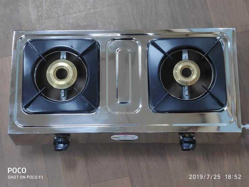 Brightflame Eco Stainless Steel Manual Gas Stove 2 Burners