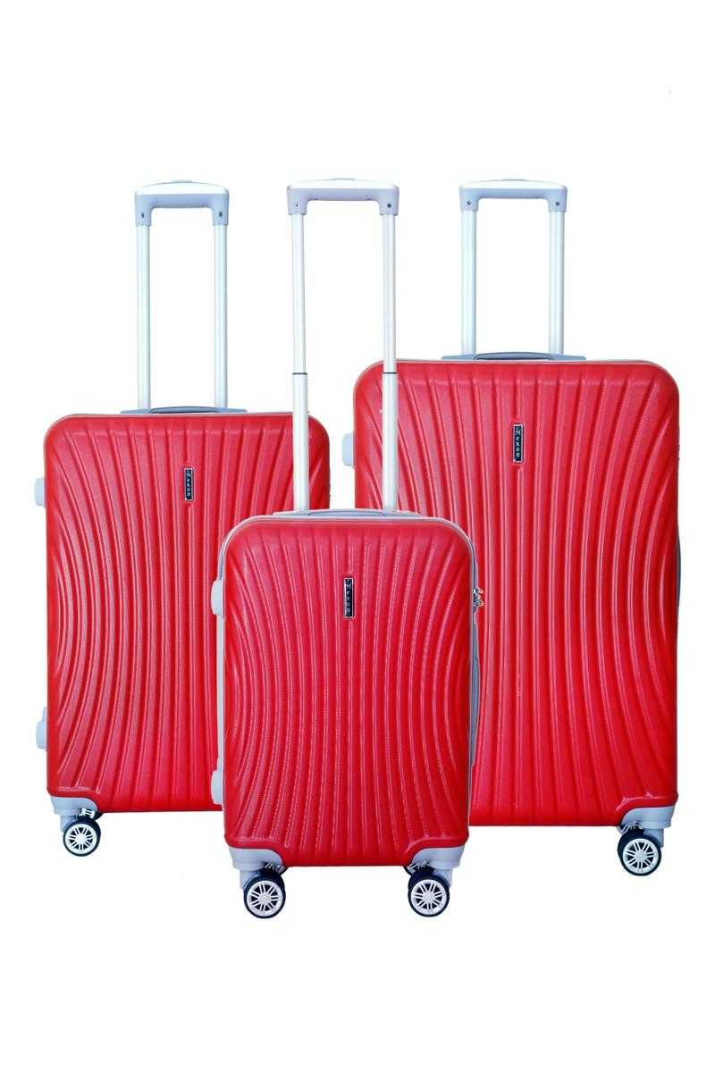 Zexon Hard Body Suitcase and Trolley Bag Set of 3 Red Udaan