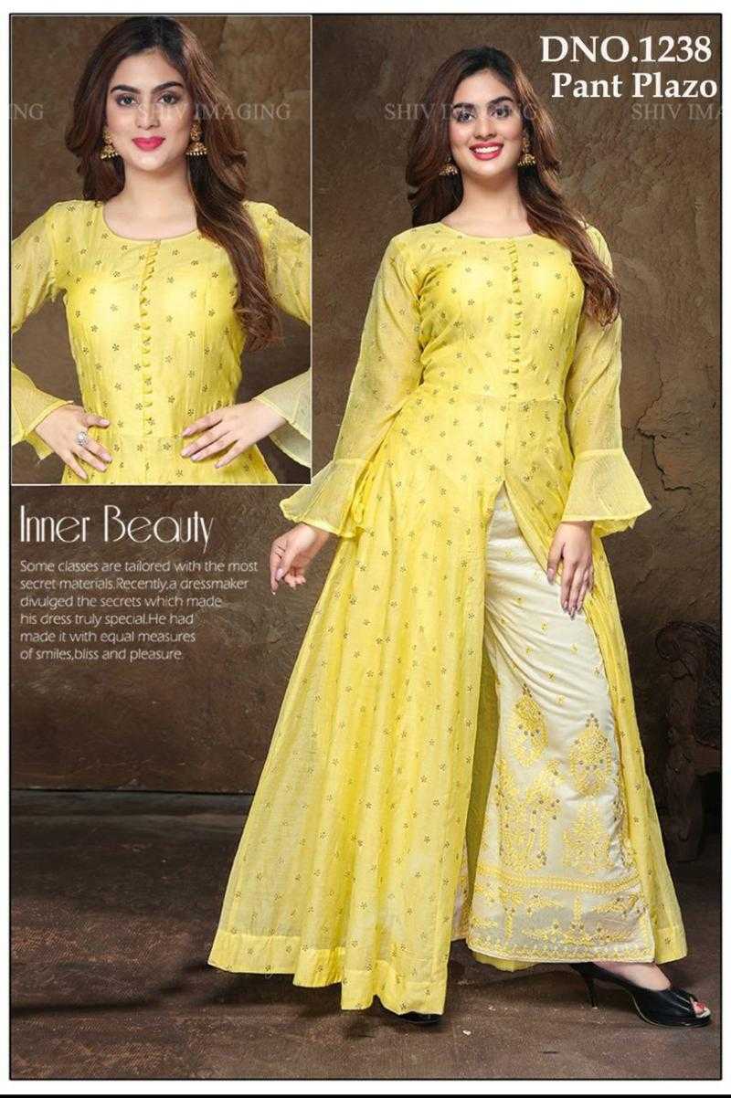 Pant cut hotsell plazo suit design
