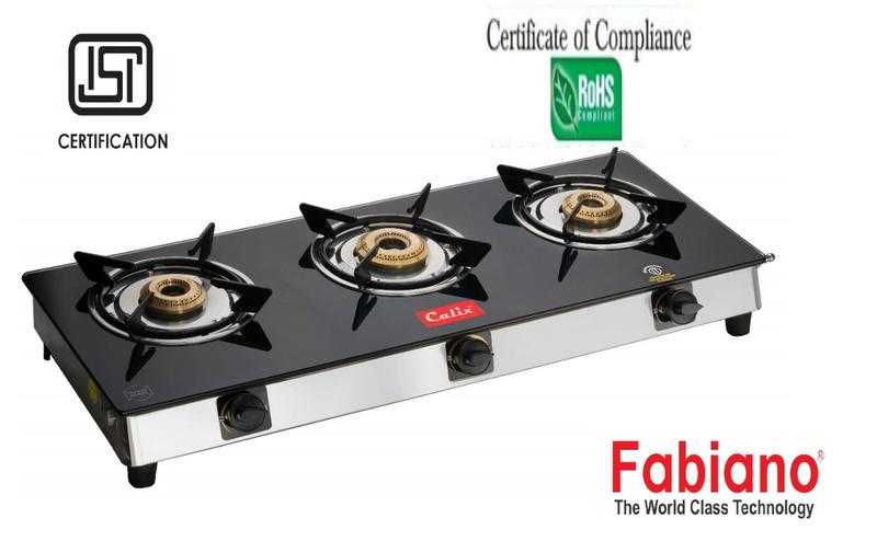 Fabiano 3BR Nano Auto Stainless Steel Automatic Gas Stove 3