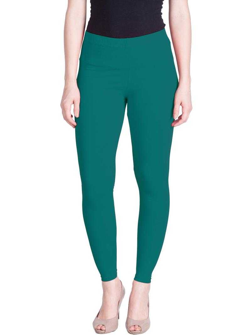 Buy Lyra Green Cotton Full Length Leggings for Women Online @ Tata
