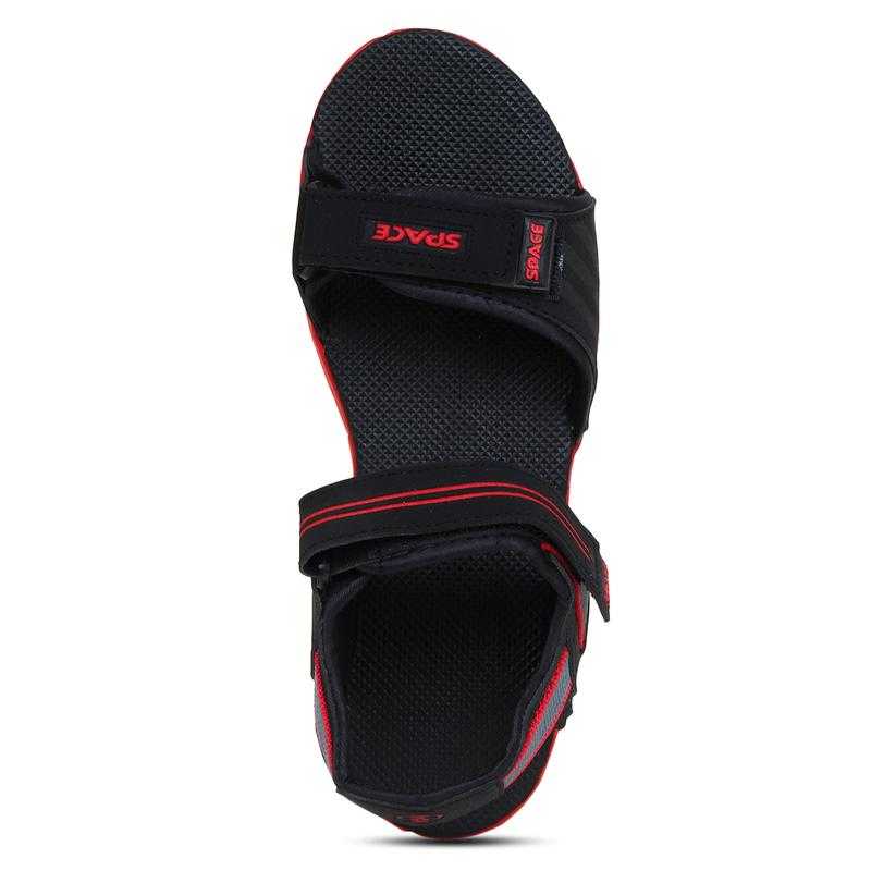 Space SS 221 ON BKRD Synthetic Casual Wear Sport Sandals Black 6