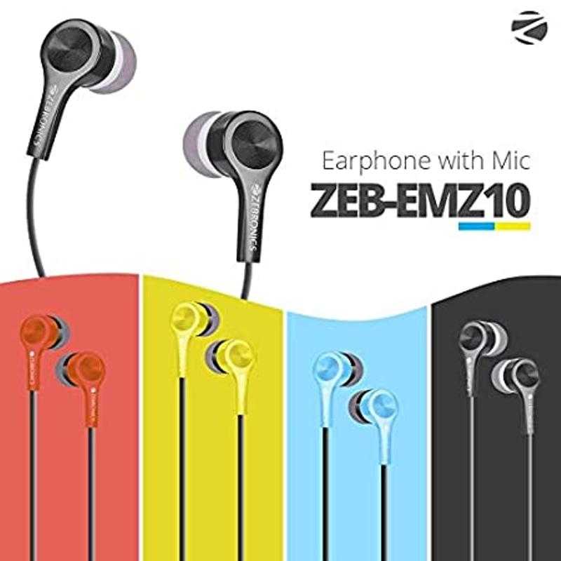 Zebronics emz10 stereo earphone with mic store