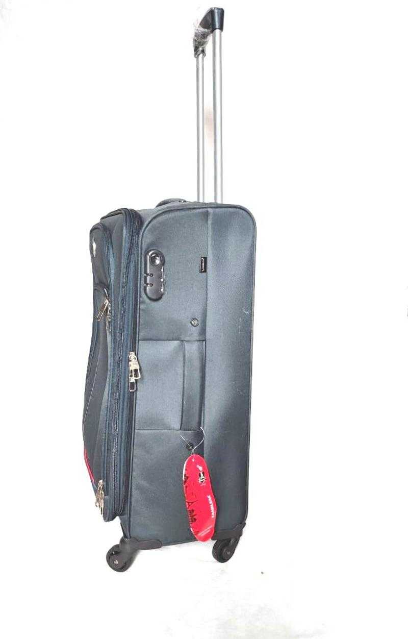 EMBLEM Soft Body Suitcase and Trolley Bag Set of 1 Blue Udaan