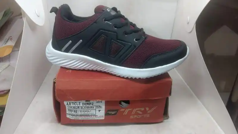 TRV Energy 2 Synthetic Casual Wear Running Shoes Black Dark Grey