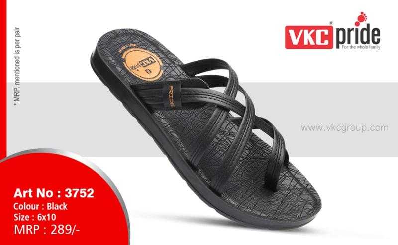 VKC 281 Faux Leather Smart Casual Slip on Sandals Black 6 Uk 40