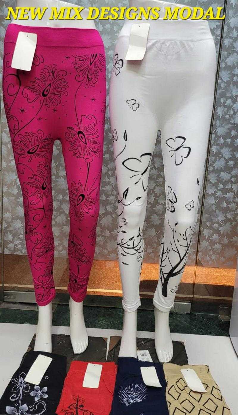 Sadda fashion Modal Self Design Jeggings for Women Set Of 12 Mix