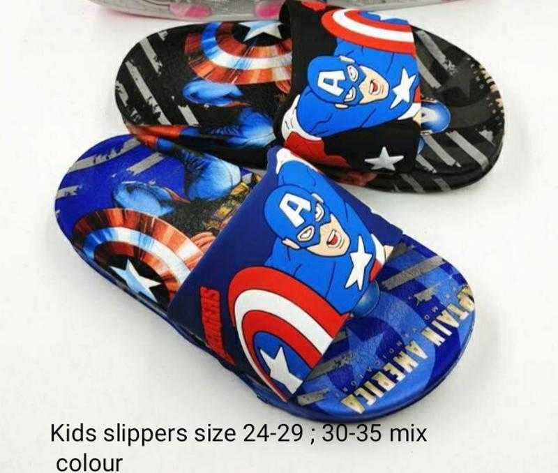 Kids slippers mix color size 30 35 24 29 with loose packaging