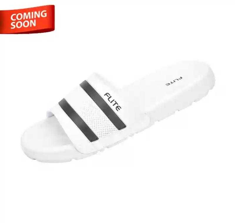 Flite FL 370 6X10 WHITE BLACK MEN S SLIPPERS Rubber Smart