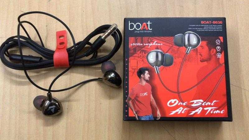 Boat 8636 Wired In the Ear With mic Yes Active Black Udaan