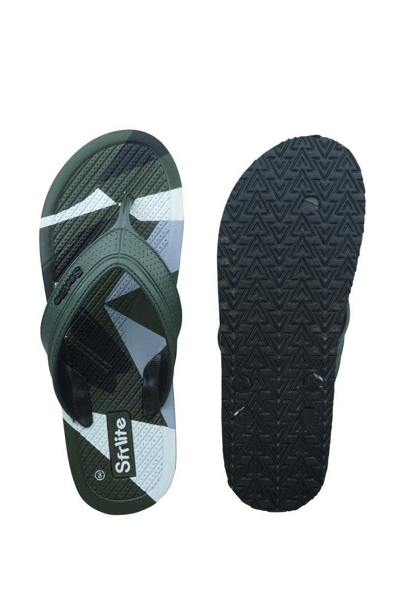 SFR SK PRIME 14 OLIVE BLACK HAWAI SLIPPERS Pvc Casual Wear