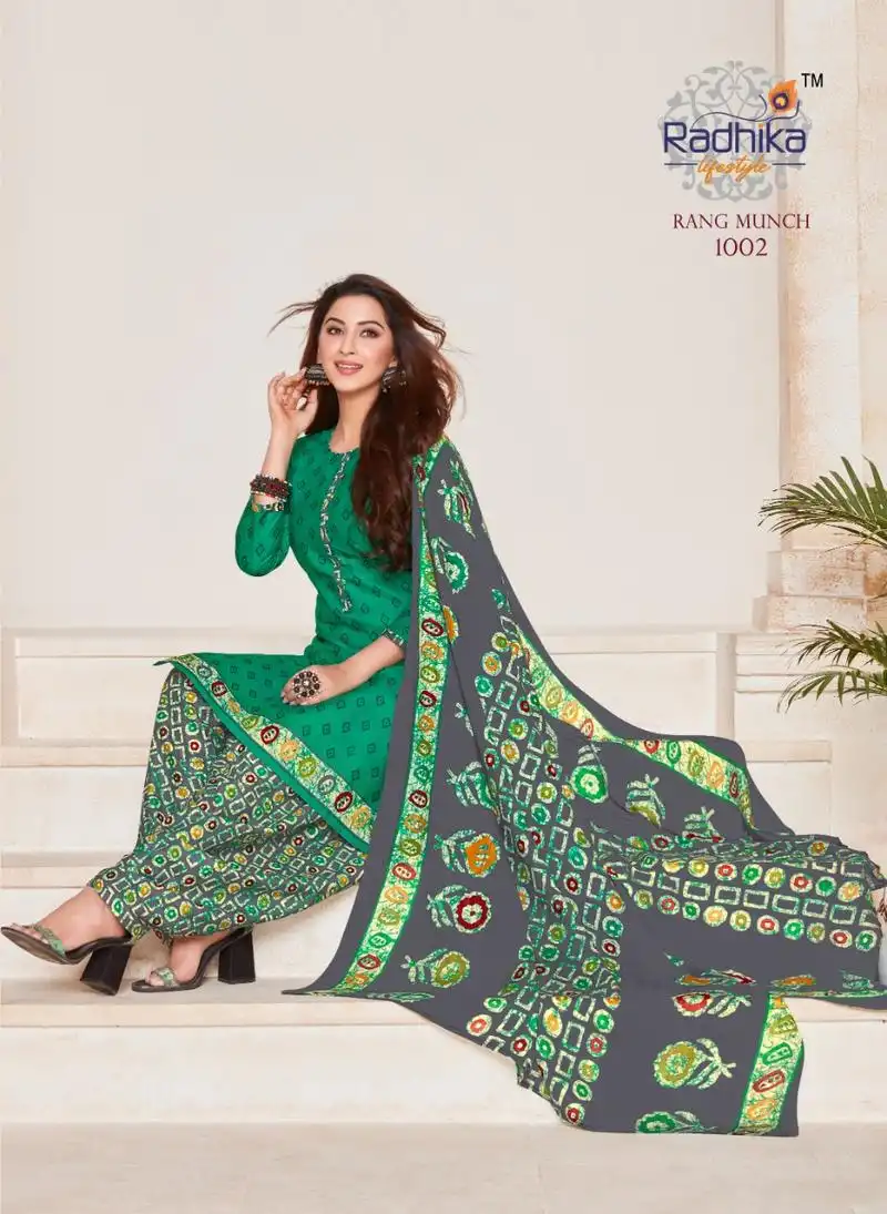 Jai Laxmi Fabrics Unstitched Cotton Printed Dress Material Set Of