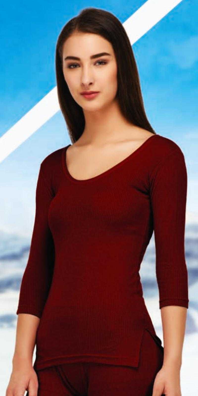 Rupa Torrido Cotton 3/4th Sleeves Thermal Top for Women