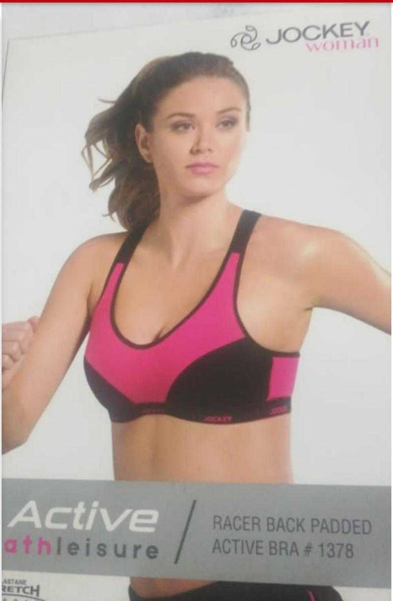 Buy Jockey Racer Back Padded Active Bra – Grey,Black. - Best Price