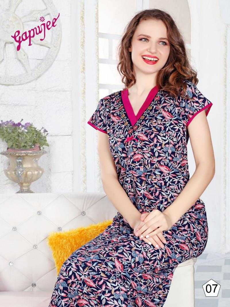 Gapujee Night Gown VOl-25 Wholesale Night Gown For Woman 