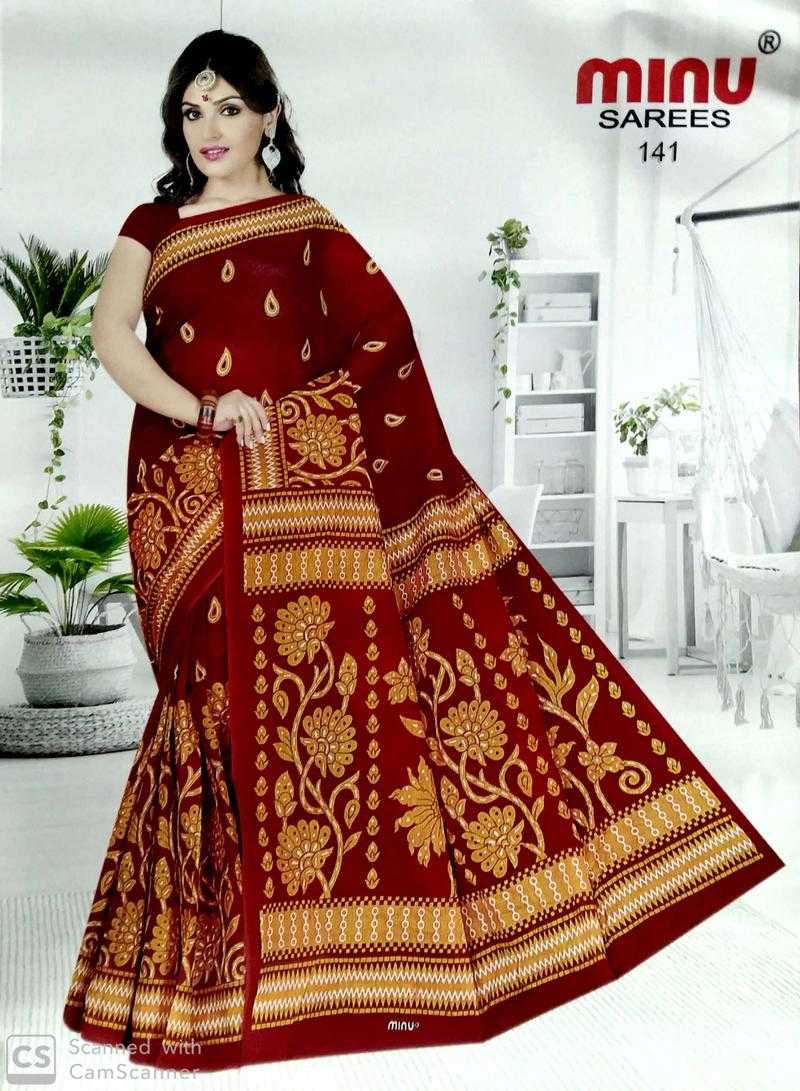 Minu cotton shop saree low price