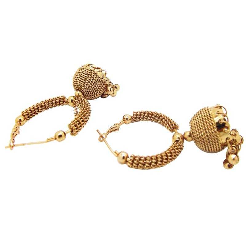 9blings Gold Plated Choti Ghungroo Jhumka Jhumki for Women