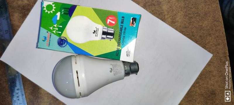 AC DC LED Bulb Rechargeable Bulb Inverter Bulb Indian DOB Base