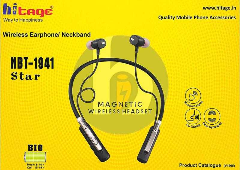 Hitage NBT 1941 Wireless Bluetooth In the Ear With mic Yes