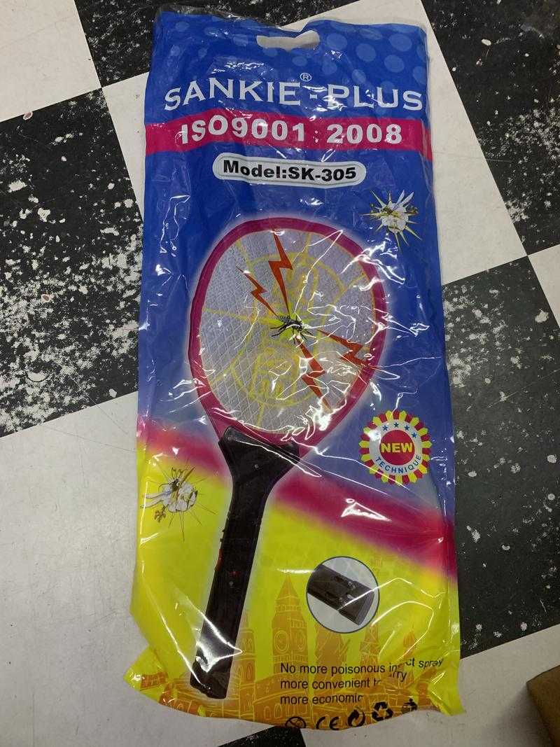 Sankie SK 305 Plastic Electric Mosquito Bat Black Yellow Pack