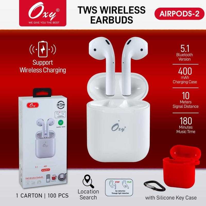 Oxy Airpods 2 Wireless Bluetooth In the Ear With mic Yes