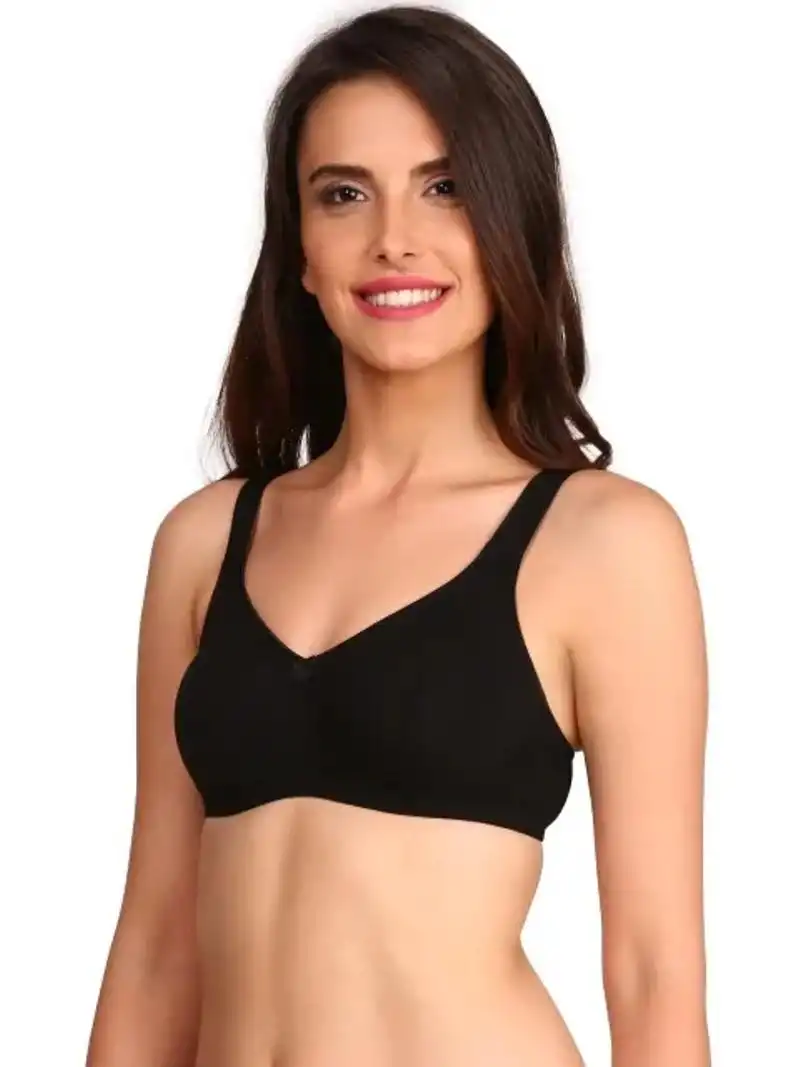Jockey Cotton Solid / Plain Non Padded Seamless / Moulded Bra for Women