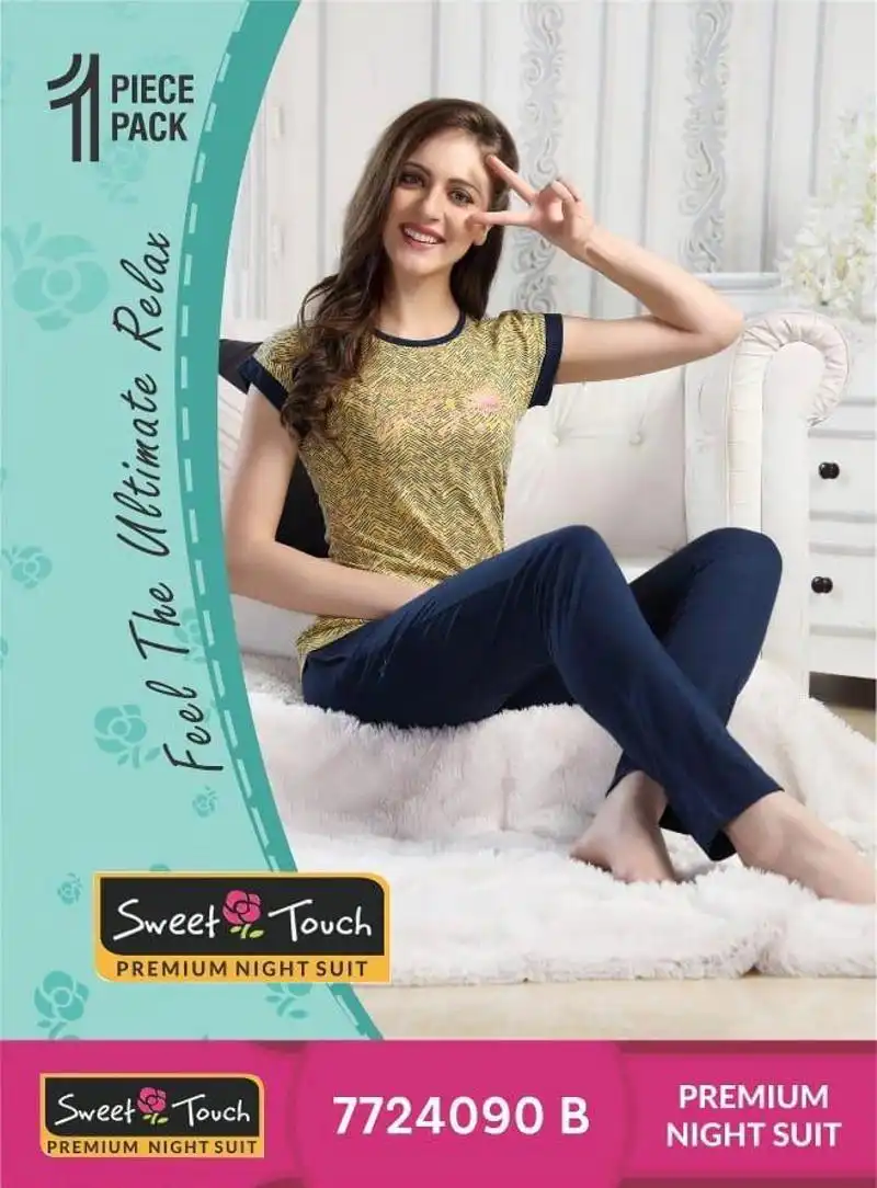 Sweet Touch Cotton Printed Night Suit for Women Udaan B2B