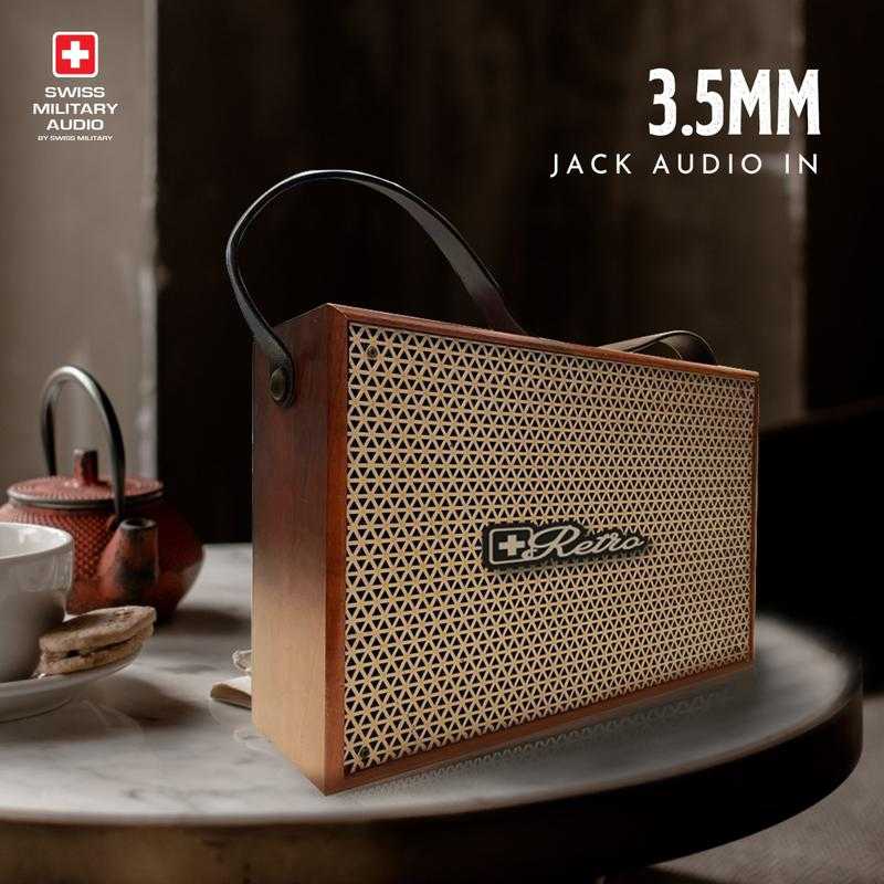Swiss outlet military speakers